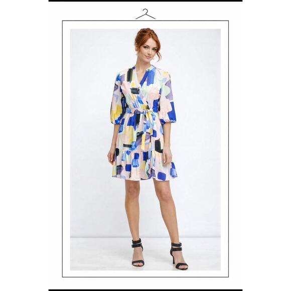 Dkny Dresses & Skirts - DKNY Printed Balloon Sleeve Dress